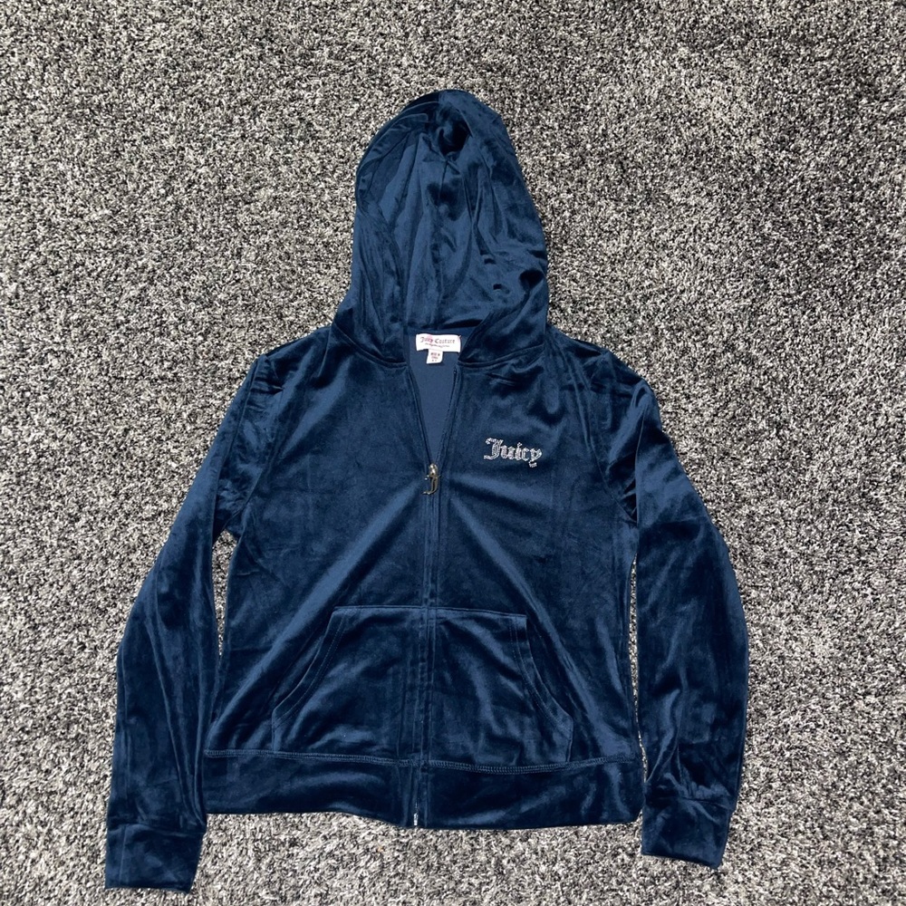 Juicy Couture Dark Blue Velour Jacket